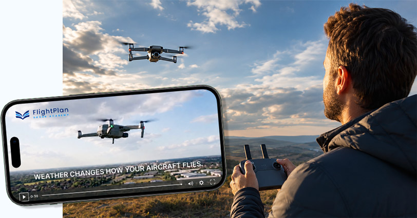 Drone pilot planning a safe flight